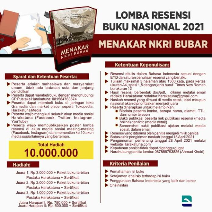 Harakatuna Selenggarakan Lomba Resensi Buku Total Hadiahnya 10 Juta Harakatuna Com